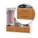 Ver imagem 5 de Guarda-roupa Solteiro Aria 6 Portas 6 Gavetas Branco/cinamomo - Pnr Móveis
