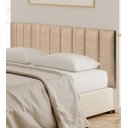 Ver imagem 4 de Cabeceira Veludo Bege Modular 60x20 P/ Cama Solteiro 5 Peças