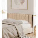 Ver imagem 6 de Cabeceira Veludo Bege Modular 60x20 P/ Cama Solteiro 5 Peças