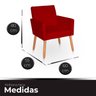 Poltrona para Sala Cadeira Reforçada Confortável Suede - 6