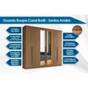 Ver imagem 4 de Guarda Roupa 2 Peças (1guardaroupa+1cômoda) Qc360 Jatobá/grafite - Santos Andirá
