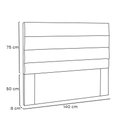 Ver imagem 2 de Cabeceira La Italiana para Cama Box Casal 140cm Suede Cinza