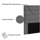 Ver imagem 3 de Cabeceira La Italiana para Cama Box Casal 140cm Suede Cinza