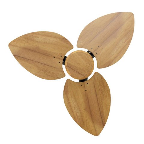 Ventilador de Teto com Controle Remoto Natuvent Dahlia no Light 3 Pás Madeira Teca 220V