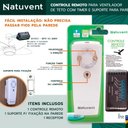 Ver imagem 3 de Ventilador de Teto com Controle Remoto Natuvent Dahlia no Light 3 Pás Madeira Teca 220V