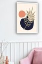Ver imagem 1 de Quadro Decorativo Abstrato Formas Folha - 70x50cm:moldura Branca