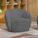 Ver imagem 2 de Poltrona para Sala de Estar Orgânica Kit com 2 Garbin K04 Bouclê Cinza - Mpozenato
