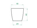 Ver imagem 2 de Kit 2 Vaso Planta 40x40 Oval Moderno Polietileno BGPLASTICOS V1340 CORES VARIADAS