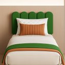 Ver imagem 1 de Cabeceira Nuvem Estofada Solteiro 5 Placas em Suede 45x20cm:verde