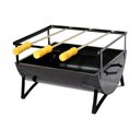 Ver imagem 1 de Churrasqueira Praia Campo Aço Carbono 3 Espeto Ab 36x30x24cm