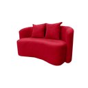 Ver imagem 4 de Sofá Decorativo Montreal 180cm Orgânico Suede Vermelho