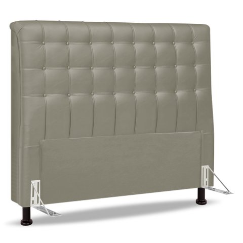Cabeceira Cama Box Casal Queen Size Ciara 160cm Botonê com Frame Linho Bege - Abmaza