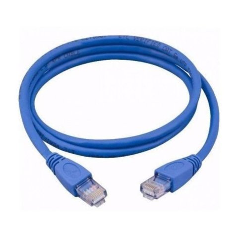 Cabo de Rede Ethernet Lan Rj45 Cat 5 Utp Azul 5 Metros