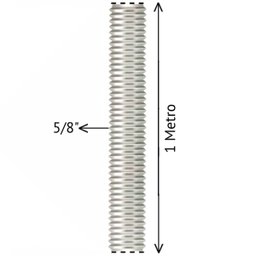 Barra Roscada Zincada Unc Ciser 5/8 X 1mt - 3