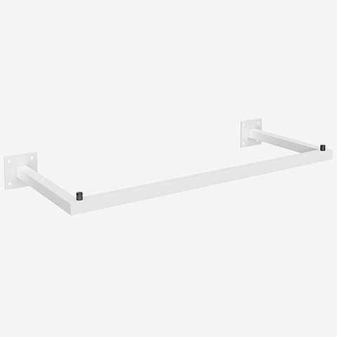 Arara de Parede 60cm Quadrada Simples Leve - Branco