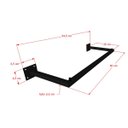 Ver imagem 2 de Arara de Parede 60cm Quadrada Simples Leve - Branco