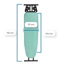 Ver imagem 2 de Tabua de Passar Roupa Singapura Preta Extra Forte em Aco com Suporte para Ferro Resistente e Moderna