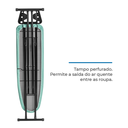 Ver imagem 3 de Tabua de Passar Roupa Singapura Preta Extra Forte em Aco com Suporte para Ferro Resistente e Moderna