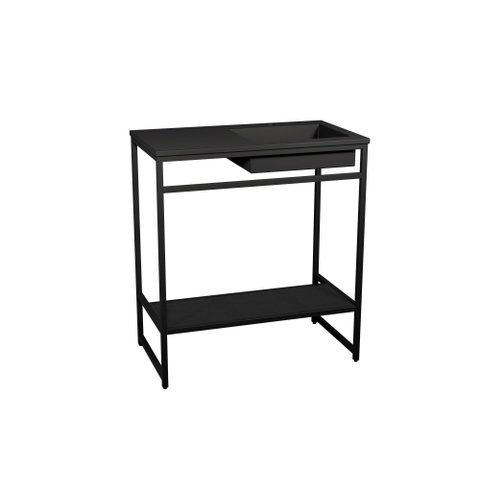Gabinete Banheiro Ferro Iron Black 80x45 Cm