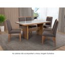 Ver imagem 2 de Mesa Lemnos 1,80 X 90Cm Com Vidro Nude Carvalho