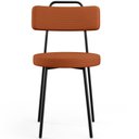 Ver imagem 6 de Kit 02 Cadeiras Decorativas Estofada Para Sala De Jantar Barcelona L02 Tecido Terracota - Lyam Decor