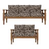 Jogo de Sofá Madeira Maciça 2 e 3 Lugares Liz Multimóveis Cr7004 Imbuia/floral Cinza - 5