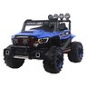 Carrinho Jipe Infantil Elétrico Super Cross 4x4 12v com Controle Remoto Bluetooth Azul - 1