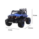 Ver imagem 5 de Carrinho Jipe Infantil Elétrico Super Cross 4x4 12v com Controle Remoto Bluetooth Azul