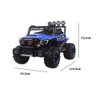 Carrinho Jipe Infantil Elétrico Super Cross 4x4 12v com Controle Remoto Bluetooth Azul - 5