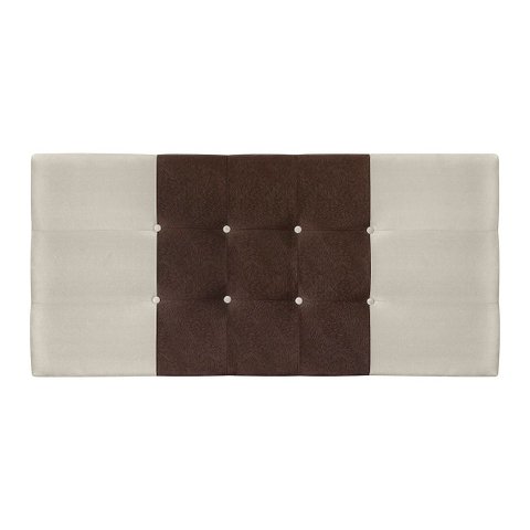 Cabeceira Casal Queen Jbe Moveis Nina 164cm Bege/Marrom para Cama Box 158cm Decoração Quarto