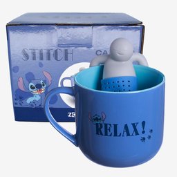 Caneca com Infusor Stitch Relaxa - Disney - 4