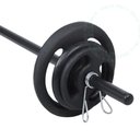 Ver imagem 2 de Kit Anilhas 16kg + Barra 120 Cm Com Presilhas Treino