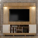 Ver imagem 1 de Estante Home para TV até 60 Polegadas Plenus Valdemóveis Cinamomo/Off