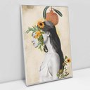 Ver imagem 1 de Quadro Decorativo em Canvas Abstrato Face Flowers - Moldura Branca - 120 x 80cm