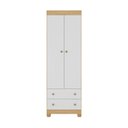 Ver imagem 7 de Guarda-roupa Infantil 62cm 2 Portas e 2 Gavetas Allegra Multimóveis Mp4441 Madeirado/branco