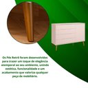 Ver imagem 5 de Comoda Sapateira Elfe Retro 1 Porta 4 Gavetas Rosa Fosco - Moveisaqui