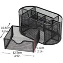 Ver imagem 4 de Organizador de Mesa, Porta Caneta, Porta Lápis, Metal Aramado, Preto, 21x11cm, Gv Office Porta Canet