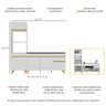 Armário de Cozinha Compacta 212cm Veneza Multimóveis V2078 Branco/dourado - 4