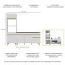 Ver imagem 4 de Armário de Cozinha Compacta 212cm Veneza Multimóveis V2078 Branco/dourado