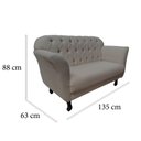 Ver imagem 6 de Kit Namoradeira + 1 Poltrona Decorativa Dália Bouclé Cinza Claro