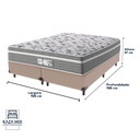 Ver imagem 3 de Cama Box Bege e Colchão Evolution Molas Ensacadas Queen Probel
