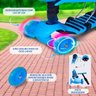 Patinete Infantil 3 Rodas Luz Led Bicicleta sem Pedal Equilíbrio Scooter Assento Joaninha Freio Cria - 5