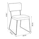 Ver imagem 2 de Kit 4 Cadeiras de Jantar Decorativa Base Aço Preto Luigi Linho Cinza - Gran Belo