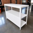 Ver imagem 1 de Bancada Ilha para Cozinha Design Industrial 1,70X70MT Tampo Branco Pés Branco
