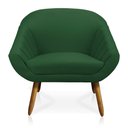 Ver imagem 4 de Kit 01 Namoradeira 02 Lugares e 01 Poltrona Giovana Suede Pés Palito Castanho - D’Rossi - Verde