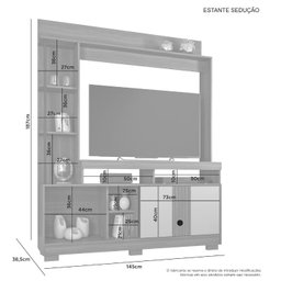 Estante Sedução Jcm Móveis Cinamomo/off White - 2