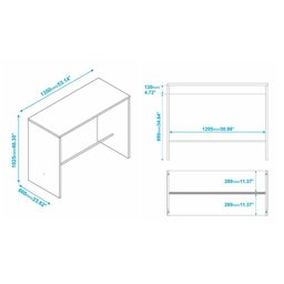 Bancada de Cozinha Multimóveis CR20057 Castanho - 3