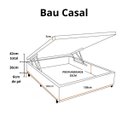 Ver imagem 7 de Box Baú Casal Blindado na Chapa de Madeira - Corino Bege