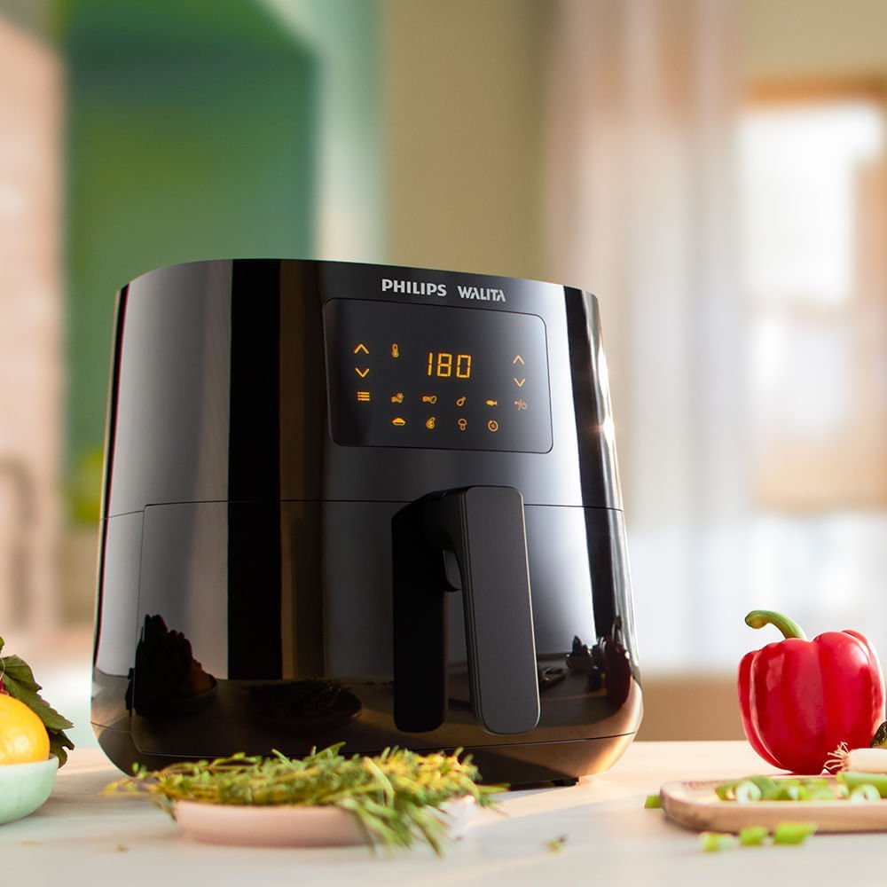 Ver imagem 4 de Fritadeira Elétrica Sem Óleo Air Fryer Philips Walita RI9270 XL 6,2L Digital Preta 220v