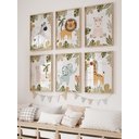Ver imagem 1 de Kit 6 Quadros Decorativos Infantil Animais Safari No5